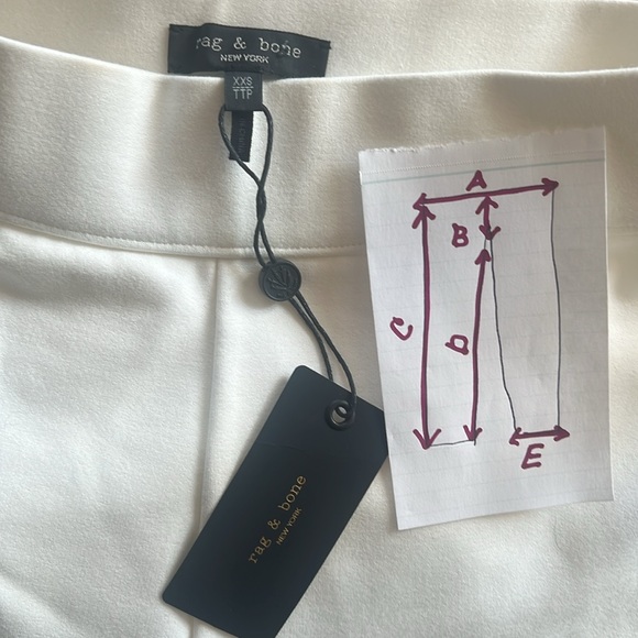 NWT $225 Rag & Bone Ivory Irina Ponte Wide leg Pants Size XXS - Picture 8 of 13